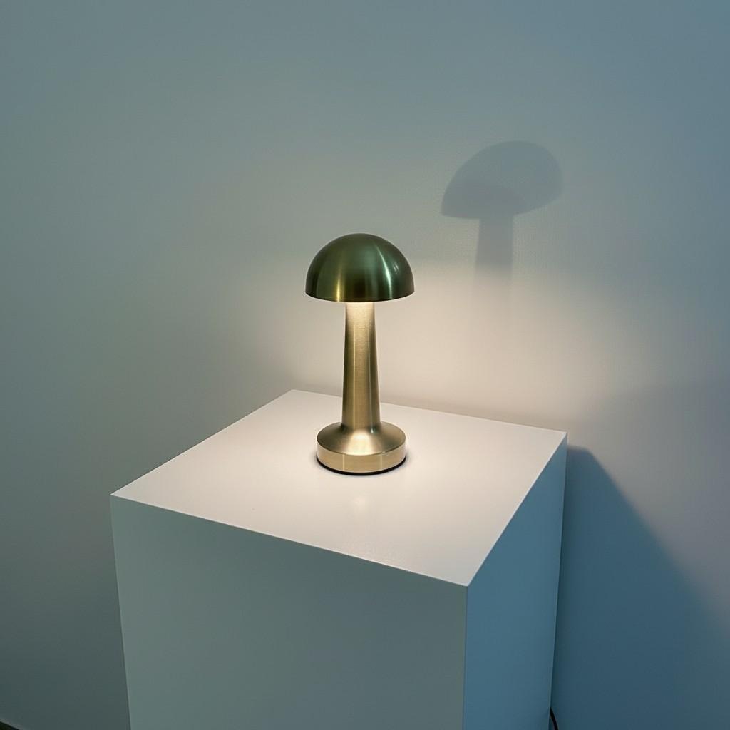 Golden Mushroom Table Lamp – Ambient Light Object | EVA HOME WORLD