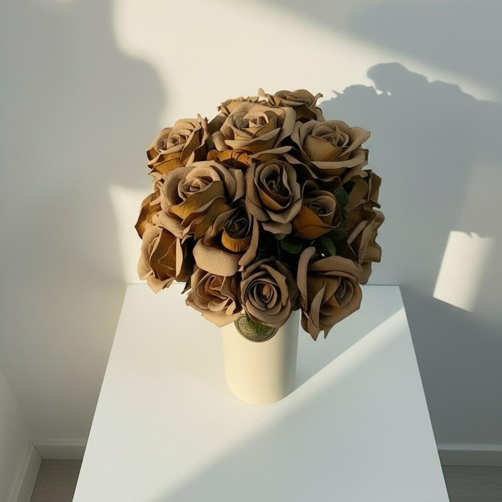 Earth Harmony Tall Decorative Vase 10x25 — Luxury Ritual Interior Piece