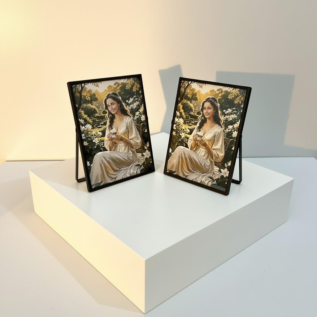 EVA HOME Energy Frame Set — Large 13x18 Black Frame Duo — Luxury Ritual Wall Decor with Energy Card