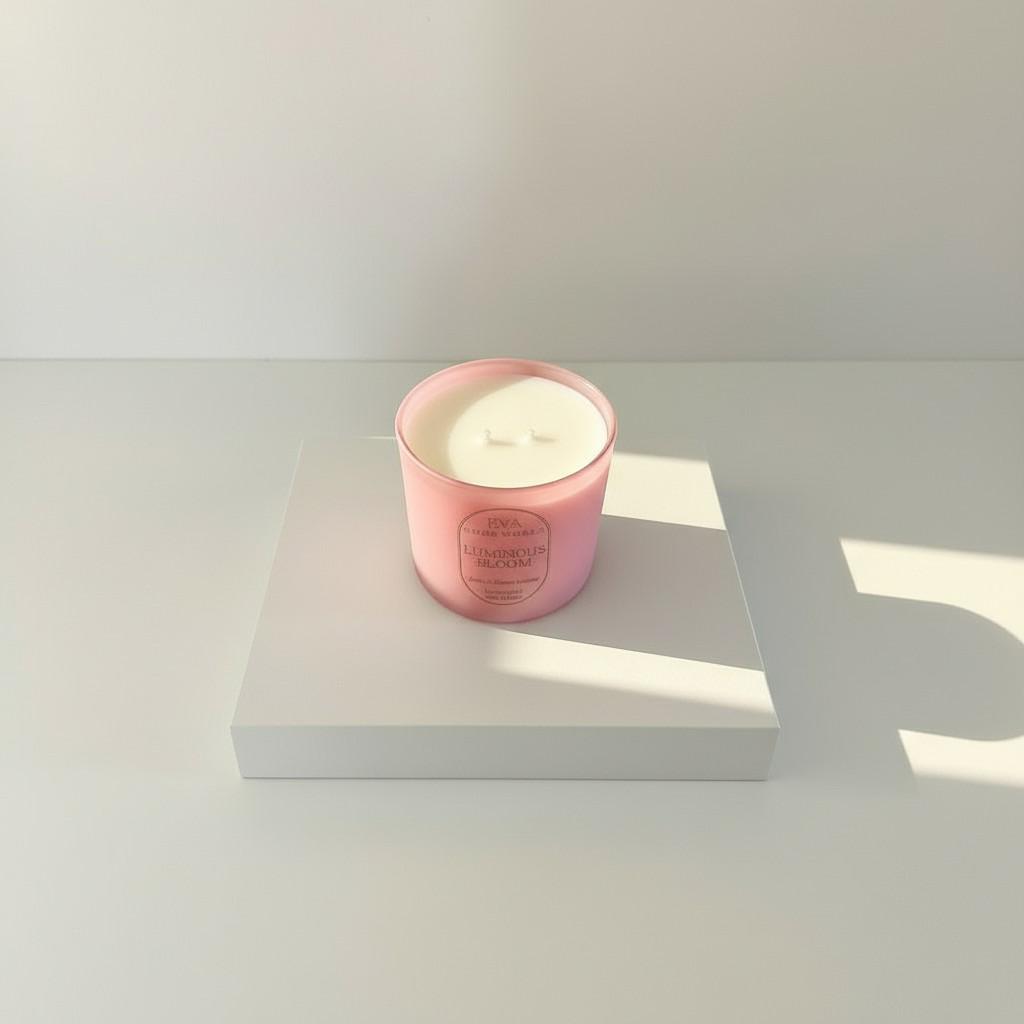 Luminous Bloom – Light &amp; Elevation Energy Candle (Glass Luxury Soy Wax)