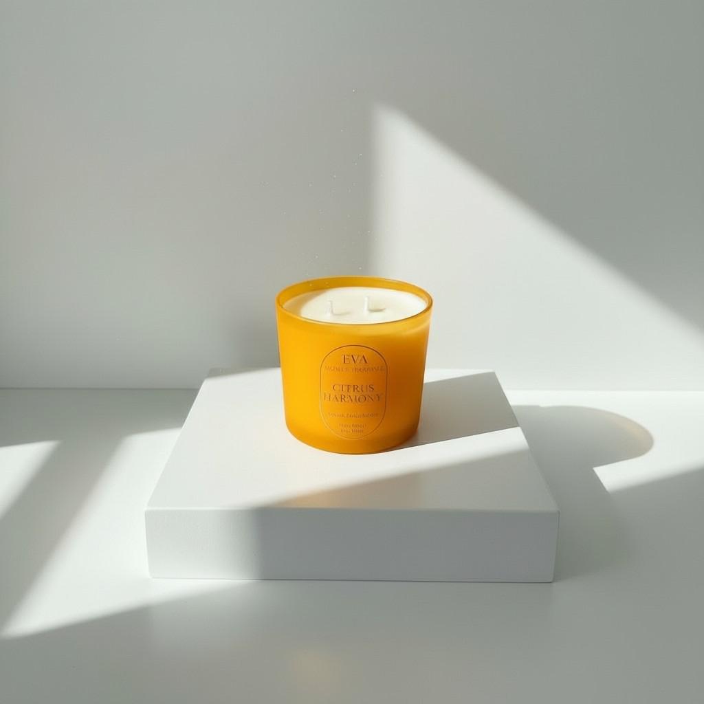 Citrus Harmony – Fresh Start &amp; Clarity Energy Candle (Glass Luxury Soy Wax)