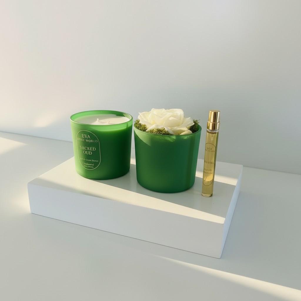 Sacred Oud – Cleansing & Depth Energy Ritual Set (Glass Edition)