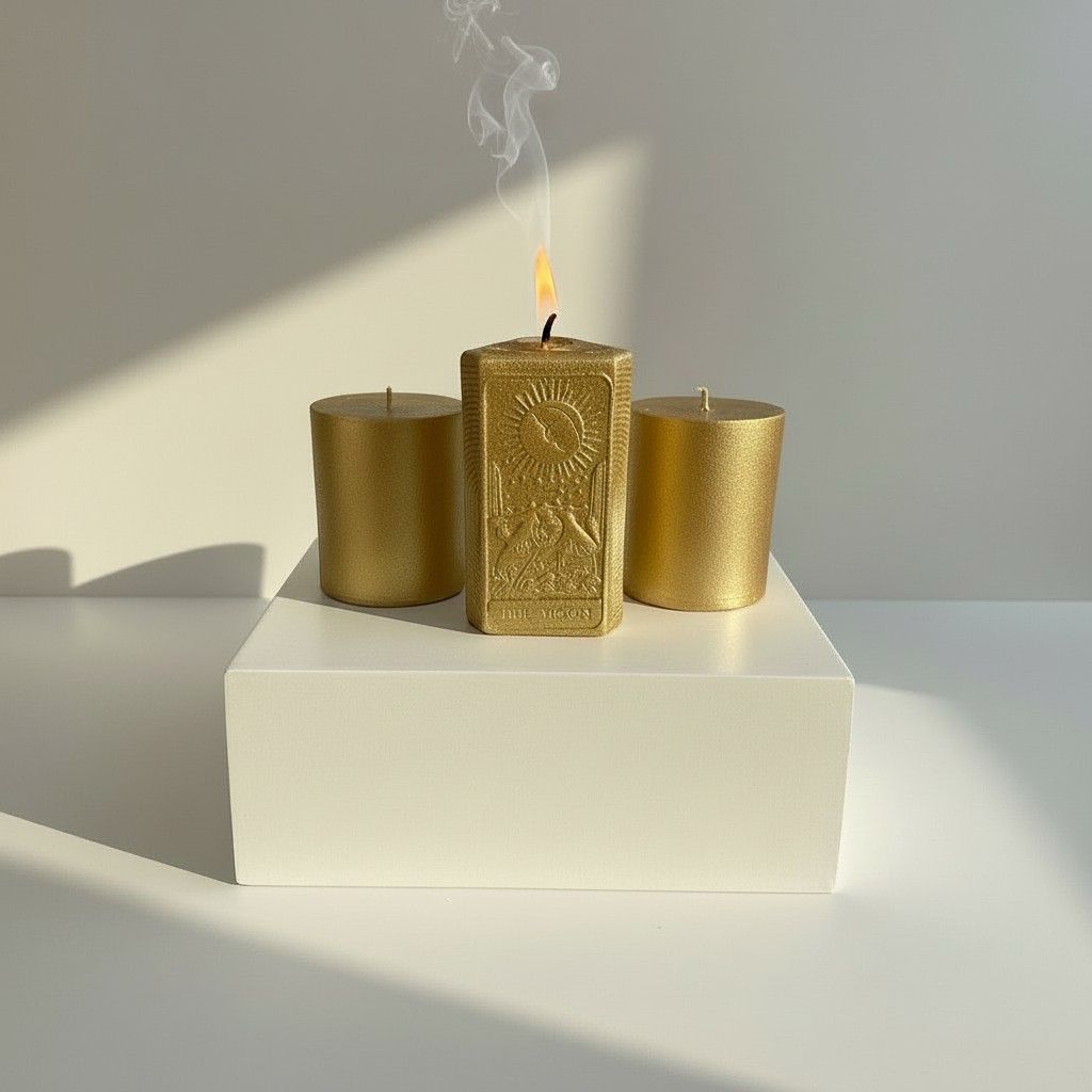 Luminous Bloom Tarot Ritual Refill Set – Set of 3 Awakening &amp; Light Energy Candles